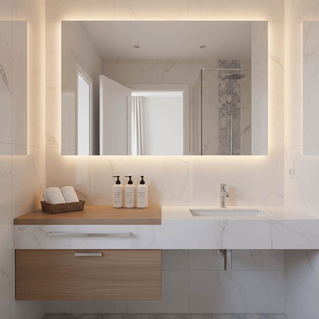 Modern bathroom with premium amenities at Villa Echedra